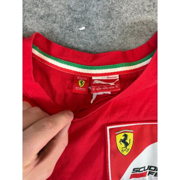 Puma Scuderia Ferrari F1 Racing Shirt Mens XL Red White Santander Felipe Massa - Picture 5 of 8